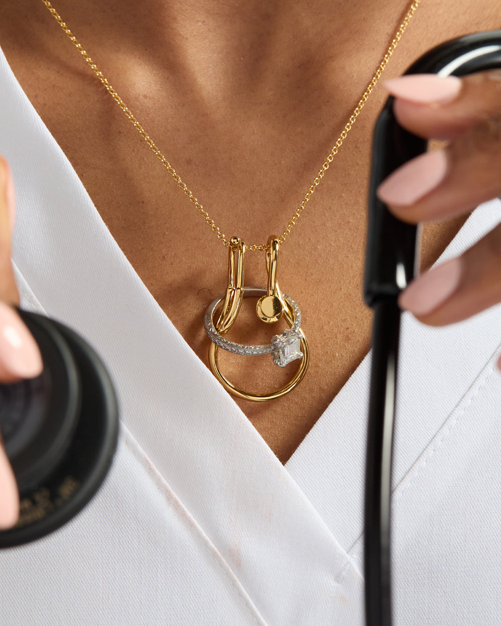 Stethoscope Ring Keeper Necklace